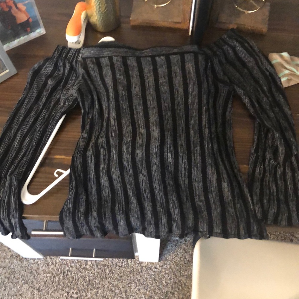 Vestique off the shoulder striped top